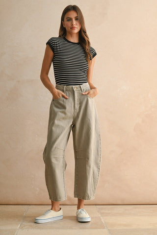 Stone Barrel Cotton Denim Pants