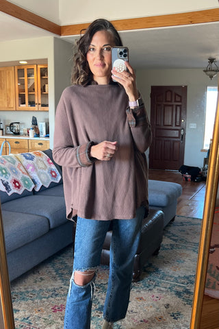 Free People Latte Blues Thermal in Leafless Tree