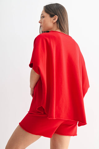 Dark Plum Malibu Dolman Sweatshirt Top