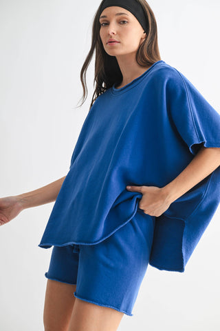 Dark Plum Malibu Dolman Sweatshirt Top