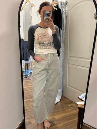 Stone Barrel Cotton Denim Pants