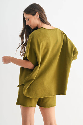 Dark Plum Malibu Dolman Sweatshirt Top