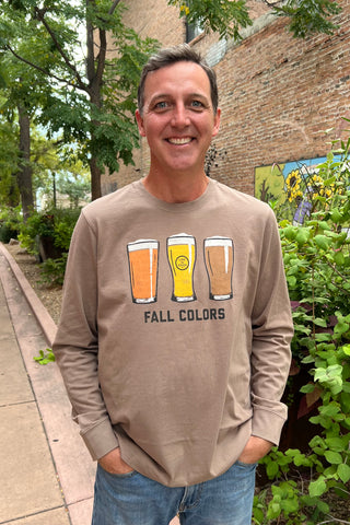 Men's Life Is Good Fall Colors Beer Long Sleeve Crusher Tee