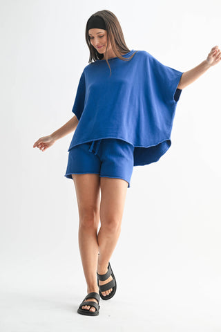 Dark Plum Malibu Dolman Sweatshirt Top