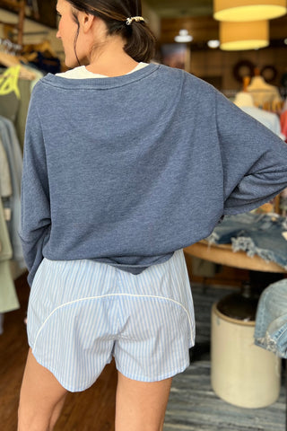 Cotton Poplin Pinstripe Boxer Shorts