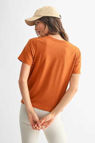 Burnt Amber Classic Boxy Fit Tee