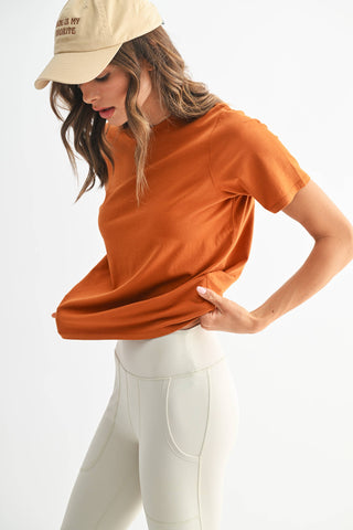 Burnt Amber Classic Boxy Fit Tee