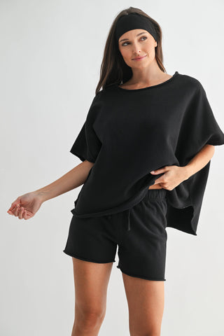 Dark Plum Malibu Dolman Sweatshirt Top