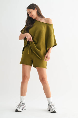 Dark Plum Malibu Dolman Sweatshirt Top