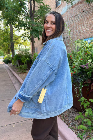 Boxy-Cut Denim Jacket