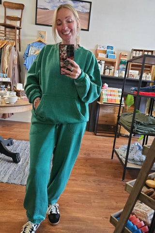 Free People Slow It Down Jogger in Rainforest Moss