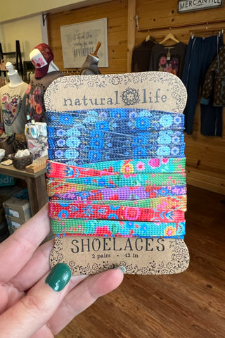 Shoelaces, Set of 2 - Rainbow Floral