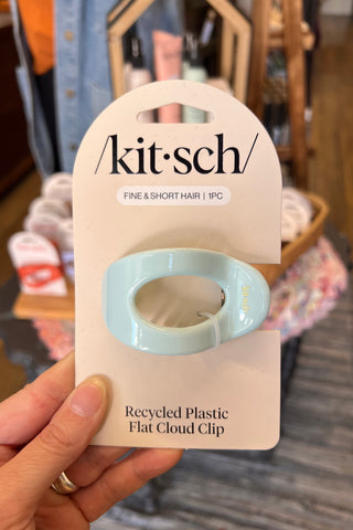 Recycled Plastic Small Flat Cloud Clip - Sage Leaf