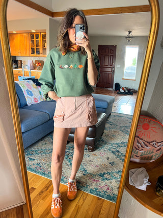 Camping Icons Embroidered Sweatshirt