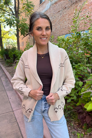 Horse Shawl Knit Cardigan