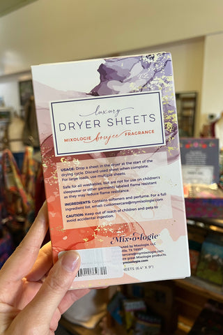 Boujee Fabric Softener Dryer Sheets by Mixologie