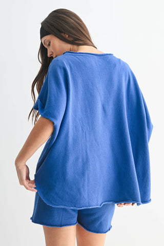 Dark Plum Malibu Dolman Sweatshirt Top