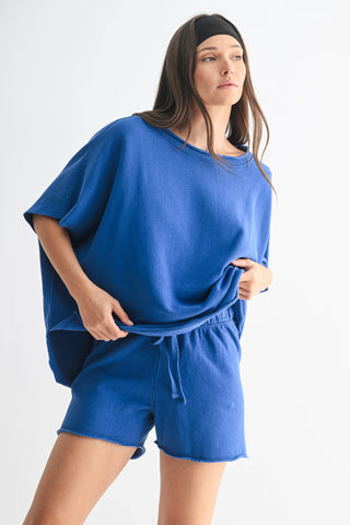 Dark Plum Malibu Dolman Sweatshirt Top