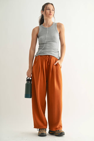 Essential Micro-Ribbed Athleisure Tank Top in Heather Gray