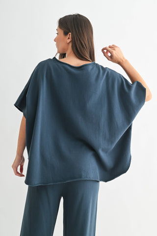 Dark Plum Malibu Dolman Sweatshirt Top