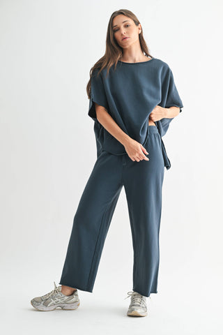 Dark Plum Malibu Dolman Sweatshirt Top