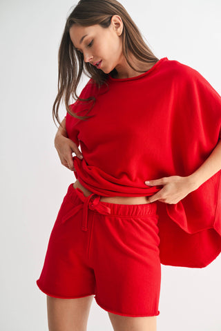 Dark Plum Malibu Dolman Sweatshirt Top