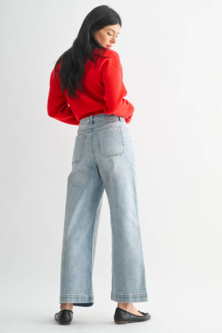 Light Wash Utility Denim Jeans