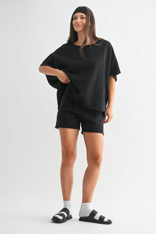 Dark Plum Malibu Dolman Sweatshirt Top