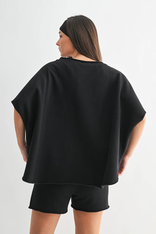 Dark Plum Malibu Dolman Sweatshirt Top