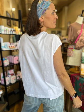 Sunkissed Pima Cotton Pocket Tee in White