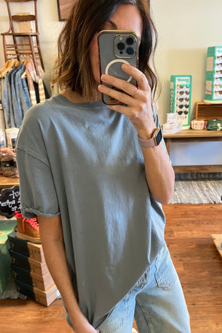 Free People Nina Tee in Blue Mirage