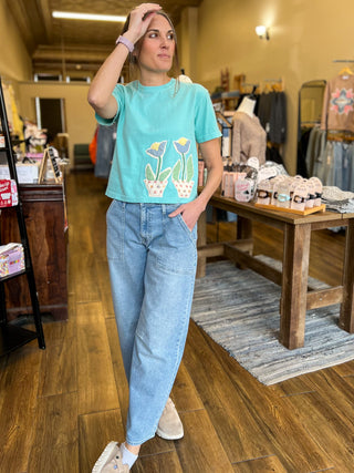 Light Wash Utility Seamed Barrel