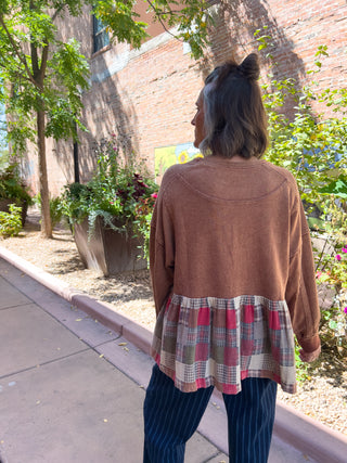 Plaid Ruffle Bottom Babydoll Tunic