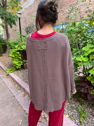 Free People Latte Blues Thermal in Leafless Tree