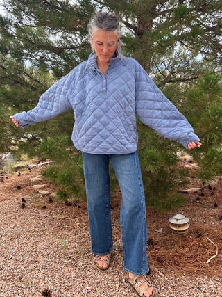 Iron Blue Everyday Quilted Snap Jacket