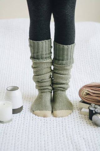 Open Work Knit Lounge Socks