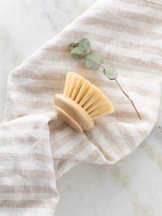 Sisal Bamboo Dish Brush with Replaceable Head – Wide Design