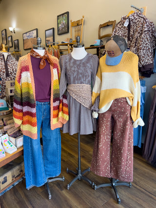 Yellow Chunky Stripe Knit Sweater