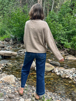 Light Mocha Lightweight Knit Cardigan