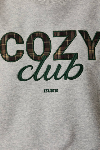 "COZY Club" Embroidered Sweatshirt