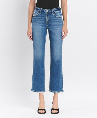 Vervet Victoria High Rise Ankle Straight Jeans in Vandross