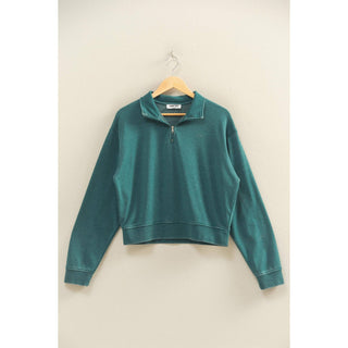 Half-Zip Burnout French Terry Pullover