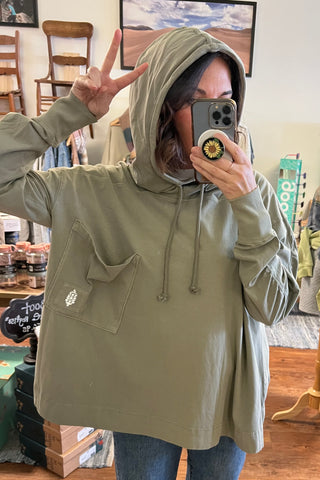 FP Movement Hot Shot Hooded Layer in Sage Stone