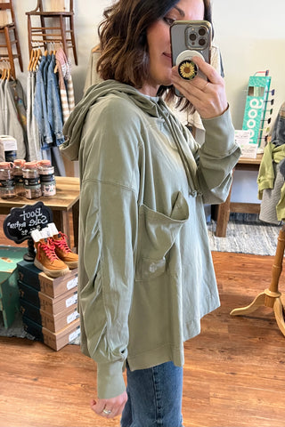 FP Movement Hot Shot Hooded Layer in Sage Stone