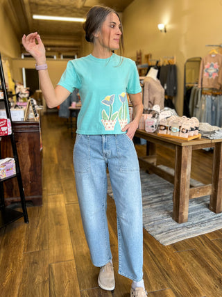 Light Wash Utility Seamed Barrel