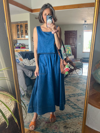 Soft Denim Sleeveless Top