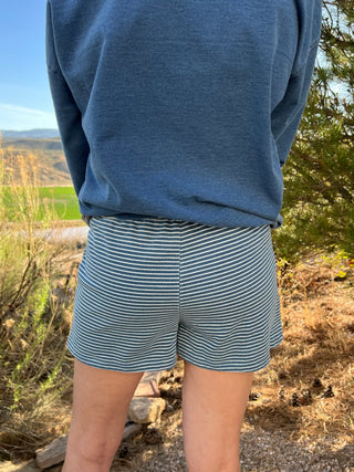 Stripe Elastic Knit Shorts