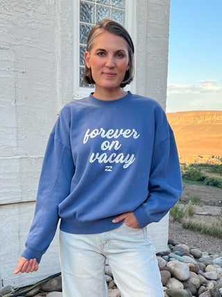 Billabong Treasure Cay Crewneck Sweatshirt in Dutch Blue