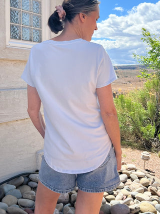 Powder Blue Soft Curve Pima Cotton Tee