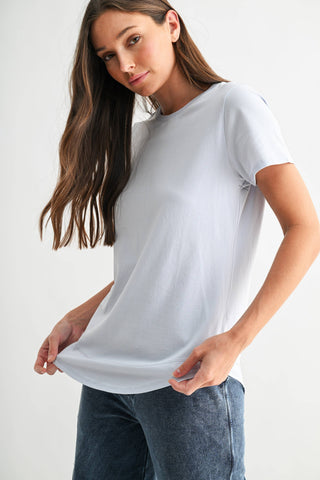 Powder Blue Soft Curve Pima Cotton Tee